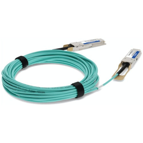 AddOn Networks QSFP28-100GB-AOC2M-G-AO InfiniBand/fibre optic cable 78.7" (2 m) Aqua color