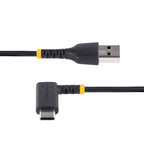 StarTech.com R2ACR-15C-USB-CABLE USB cable USB 2.0 5.91" (0.15 m) USB A USB C 0.48 Gbit/s 60 W Black