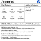 HP EliteBook 6 G1a Next Gen AI PC Wolf Pro Security Edition AMD Ryzen AI 5 PRO 340 Laptop 14" WUXGA 16 GB DDR5-SDRAM 512 GB SSD Wi-Fi 7 (802.11be) Windows 11 Pro Silver
