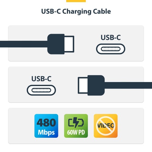 StarTech.com USB2CC3FNCBR5PK USB cable USB 2.0 35.8" (0.91 m) USB C Black
