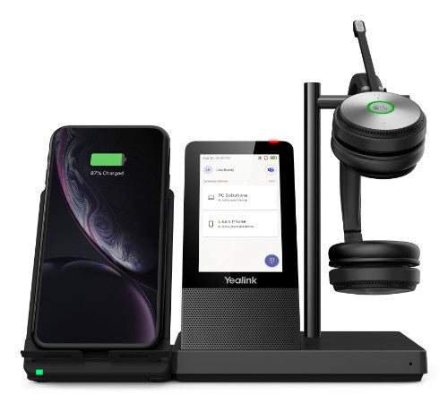 Yealink WH66 Dual Teams Personal audio conferencing system Wireless Head-band Office/Call center USB Type-A Bluetooth Charging stand Black