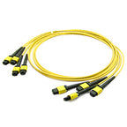 AddOn Networks ADD-MPO-4LC10M9SMFLZ InfiniBand/fibre optic cable 393.7" (10 m) 4x LC Yellow