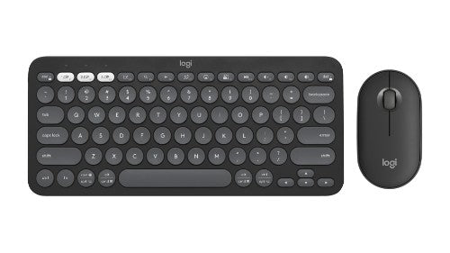 Logitech Pebble 2 Combo keyboard Mouse included Universal RF Wireless + Bluetooth QWERTY English Graphite