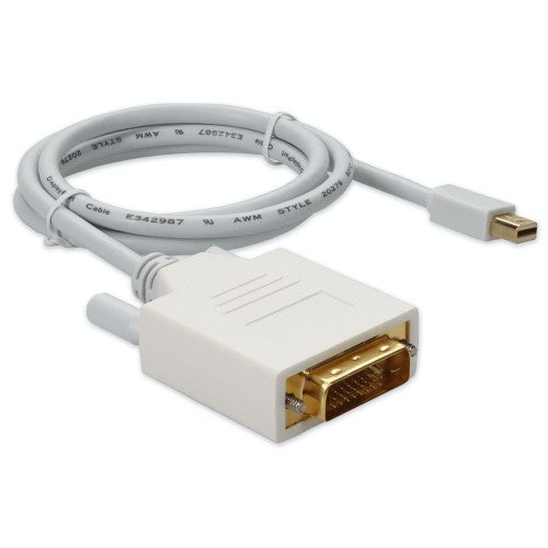AddOn Networks MINIDP2DVIDSL3FW video cable adapter 35.8" (0.91 m) Mini DisplayPort DVI-D White