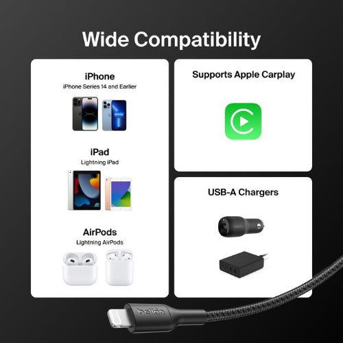 Belkin BoostCharge Pro 39.4" (1 m) Black