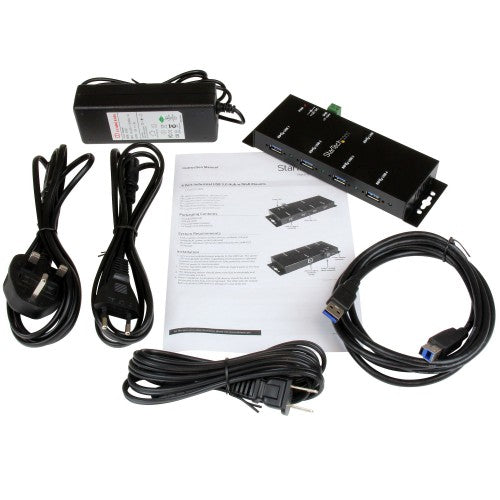 StarTech.com ST4300USBM interface hub USB 3.2 Gen 1 (3.1 Gen 1) Type-B 5000 Mbit/s Black