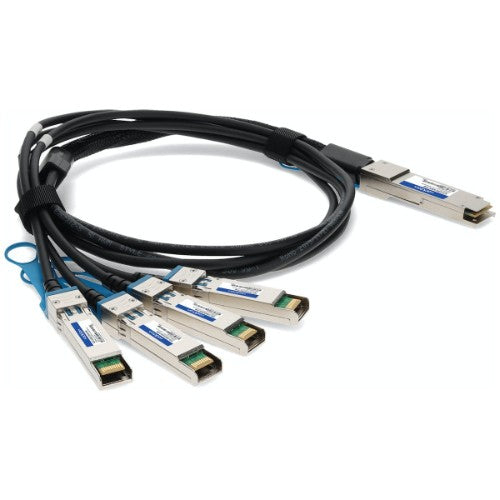 AddOn Networks ADD-Q28CIS28IN-P5M InfiniBand/fibre optic cable 196.9" (5 m) QSFP28 4x SFP28 Black
