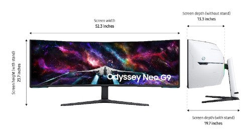 Samsung S57CG952NN 57" 32:9, VA panel, 240Hz, 7680x2160, fully adjustable stand, HDMI/DP/USB Hub, FreesyncPremium Pro, 1 yr wrty