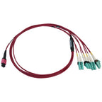 Tripp Lite N845X-01M-8L-MG InfiniBand/fibre optic cable 39.4" (1 m) MPO/MTP 4x LC OFNR Aqua color, Black, Magenta