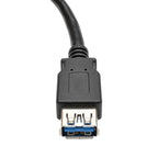 Tripp Lite U324-06N-BK USB cable USB 3.2 Gen 1 (3.1 Gen 1) 5.91" (0.15 m) USB A Black, Metallic