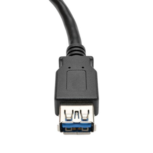 Tripp Lite U324-06N-BK USB cable USB 3.2 Gen 1 (3.1 Gen 1) 5.91" (0.15 m) USB A Black, Metallic