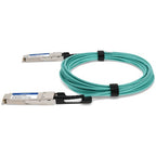 AddOn Networks ADD-QCIQIN-AOC5M InfiniBand/fibre optic cable 196.9" (5 m) QSFP+ Aqua color