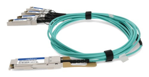 AddOn Networks QSFP-4SFP25G-AOC1M-AO InfiniBand/fibre optic cable 39.4" (1 m) QSFP28 4x SFP28 DAC Aqua color, Stainless steel