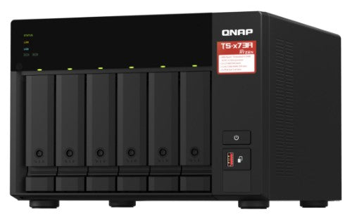QNAP TS-673A NAS Tower Ryzen Embedded V1500B 8 GB DDR4 0 TB QNAP Turbo System Anthracite