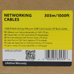 StarTech.com WIRC6CMPGRY networking cable Gray 12003.9" (304.9 m) Cat6 U/UTP (UTP)