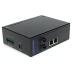 AddOn Networks ADD-GMC-2RJ2SFP-POE+ network media converter Internal 1000 Mbit/s Black