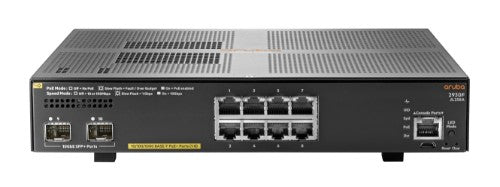 HPE Aruba Networking Aruba 2930F 8G PoE+ 2SFP+ Managed L3 Gigabit Ethernet (10/100/1000) Power over Ethernet (PoE) 1U Gray