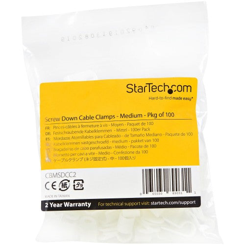 StarTech.com CBMSDCC2 cable clamp White 100 pc(s)