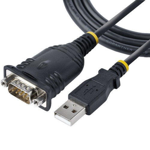 StarTech.com 1P3FP-USB-SERIAL cable gender changer DB-9 USB Type-A Black