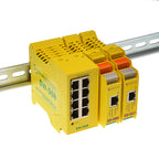 Brainboxes SW-508 network switch Unmanaged Fast Ethernet (10/100) Yellow