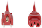 AddOn Networks ADD-N5152C15H14G6FRD power cable Red 70.9" (1.8 m) NEMA 5-15P C15 coupler