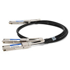 AddOn Networks QSFPDD-400G-2QSFP56-PDAC2M-AO InfiniBand/fibre optic cable 78.7" (2 m) 4xQSFP56 QSFP-DD Black, Silver