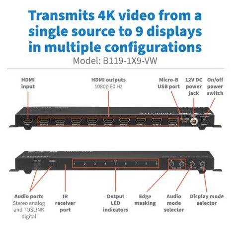 Eaton B119-1X9-VW video splitter HDMI