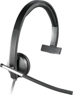 Logitech 981-000513 headphones/headset Wired Head-band Office/Call center USB Type-A Black, Silver