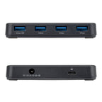 StarTech.com ST4300USB3V2-NA interface hub USB 3.2 Gen 1 (3.1 Gen 1) Type-C 5000 Mbit/s Black