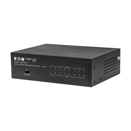 Eaton NG8POE-1 network switch Unmanaged Gigabit Ethernet (10/100/1000) Power over Ethernet (PoE) 1U Black