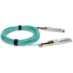 AddOn Networks QSFP-OTU4-AOC1M-AO InfiniBand/fibre optic cable 39.4" (1 m) QSFP28 Turquoise