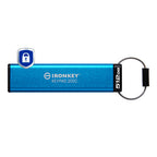 Kingston Technology IronKey Keypad 200 USB flash drive 512 GB USB Type-C 3.2 Gen 1 (3.1 Gen 1) Blue