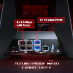 TP-Link Archer GE800 wireless router 10 Gigabit Ethernet Tri-band (2.4 GHz / 5 GHz / 6 GHz) Black