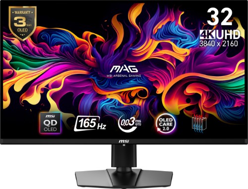 MSI MAG 321UP QD-OLED computer monitor 31.5" 3840 x 2160 pixels 4K Ultra HD Black