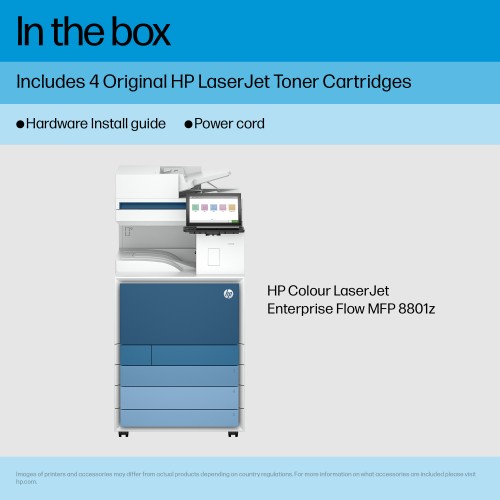 HP LaserJet Enterprise 8801z Multifunction Color Printer, Only Ethernet; Duplex; Copier, Scanner