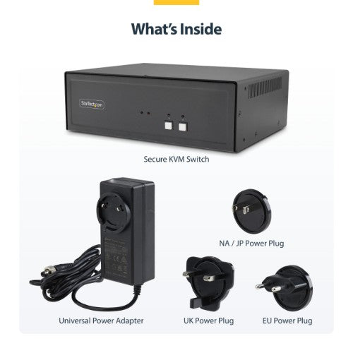 StarTech.com CK4-P202 KVM switch Black