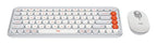 Logitech POP Icon Combo keyboard Mouse included Universal Bluetooth QWERTY English Orange, White