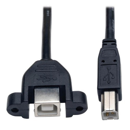 Tripp Lite U025-001-PM USB cable USB 2.0 11.8" (0.3 m) USB B 0.48 Gbit/s Black