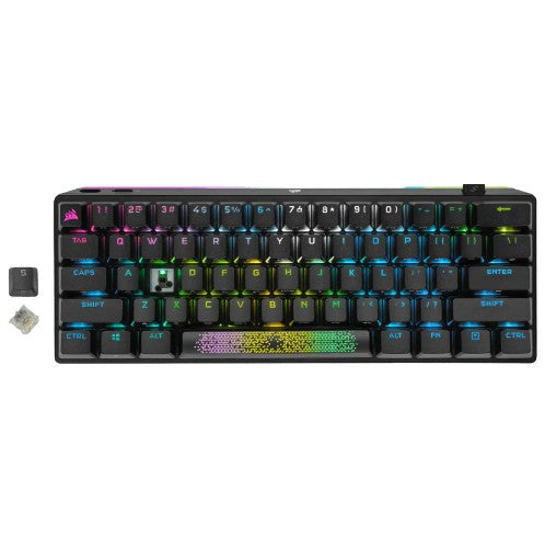 Corsair K70 PRO MINI WIRELESS RGB 60% keyboard Gaming RF Wireless + Bluetooth QWERTY English Black