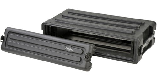 SKB Roto-Molded 2U Shallow Rack Black