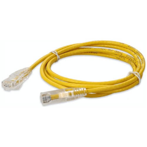 AddOn Networks ADD-1-5FSLCAT6A-YW networking cable Yellow 18.1" (0.46 m) Cat6a U/UTP (UTP) Round