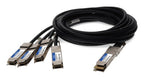 AddOn Networks QDD-4QSFP56-400-CU1-5M-AO InfiniBand/fibre optic cable 59.1" (1.5 m) QSFP-DD 4x QSFP56 DAC Black, Stainless steel