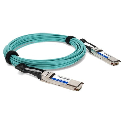 AddOn Networks QSFP-200GB-AOC10M-AO InfiniBand/fibre optic cable 393.7" (10 m) QSFP56 Green, Silver