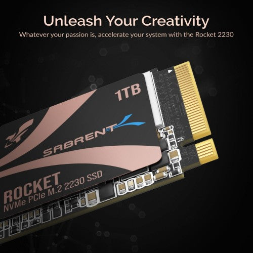 Sabrent SB-2130-1TB internal solid state drive M.2 1000 GB PCI Express 4.0 3D TLC NVMe