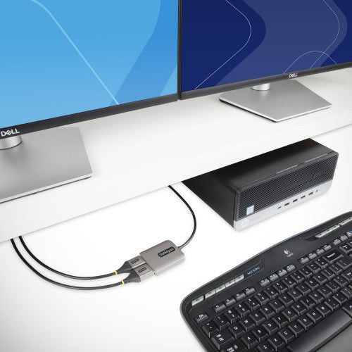StarTech.com MST14DP122DP video cable adapter 11.8" (0.3 m) DisplayPort 2 x DVI Gray