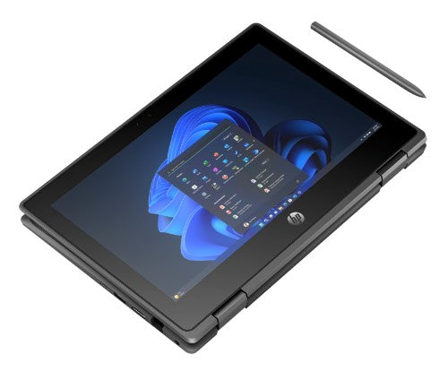 HP Fortis Flip G1i Intel® N N250 Hybrid (2-in-1) 11.6" Touchscreen HD 4 GB LPDDR5-SDRAM 128 GB UFS Wi-Fi 6E (802.11ax) Windows 11 Pro Black