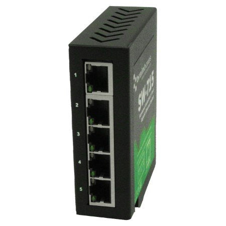 Brainboxes SW-715 network switch Unmanaged Gigabit Ethernet (10/100/1000) Black, Green