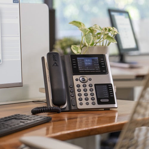 HP Poly Edge E400 IP Phone and PoE-enabled with Power Supply