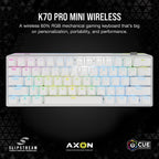 Corsair K70 PRO MINI keyboard Gaming USB + Bluetooth White