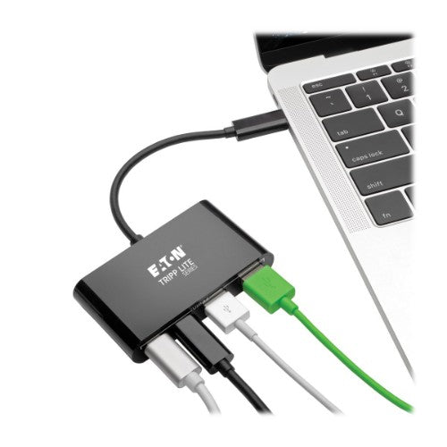 Tripp Lite U460-004-2A2CB interface hub USB 3.2 Gen 2 (3.1 Gen 2) Type-C 5000 Mbit/s Black